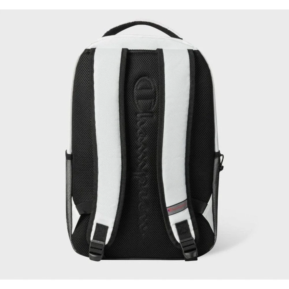 Champion‎ Center Backpack White Laptop Sleeve & Padded Zipper Pockets BRAND NEW